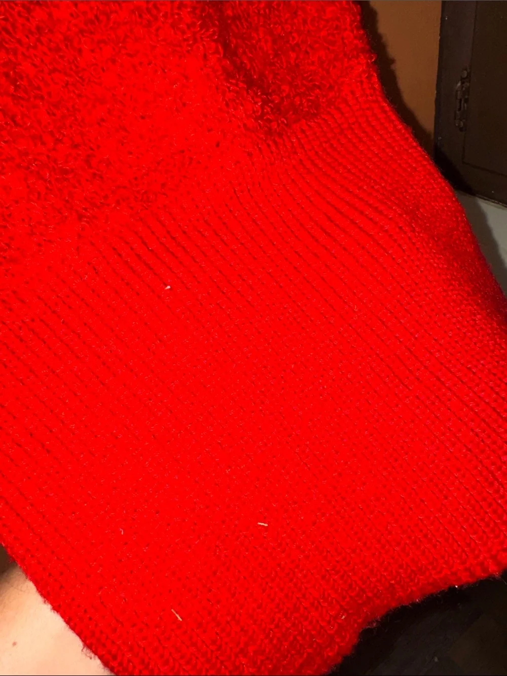VTG L'Eau Vive Red Mohair Wool Blend Cowl Neck Sweater Small 80s 90s
